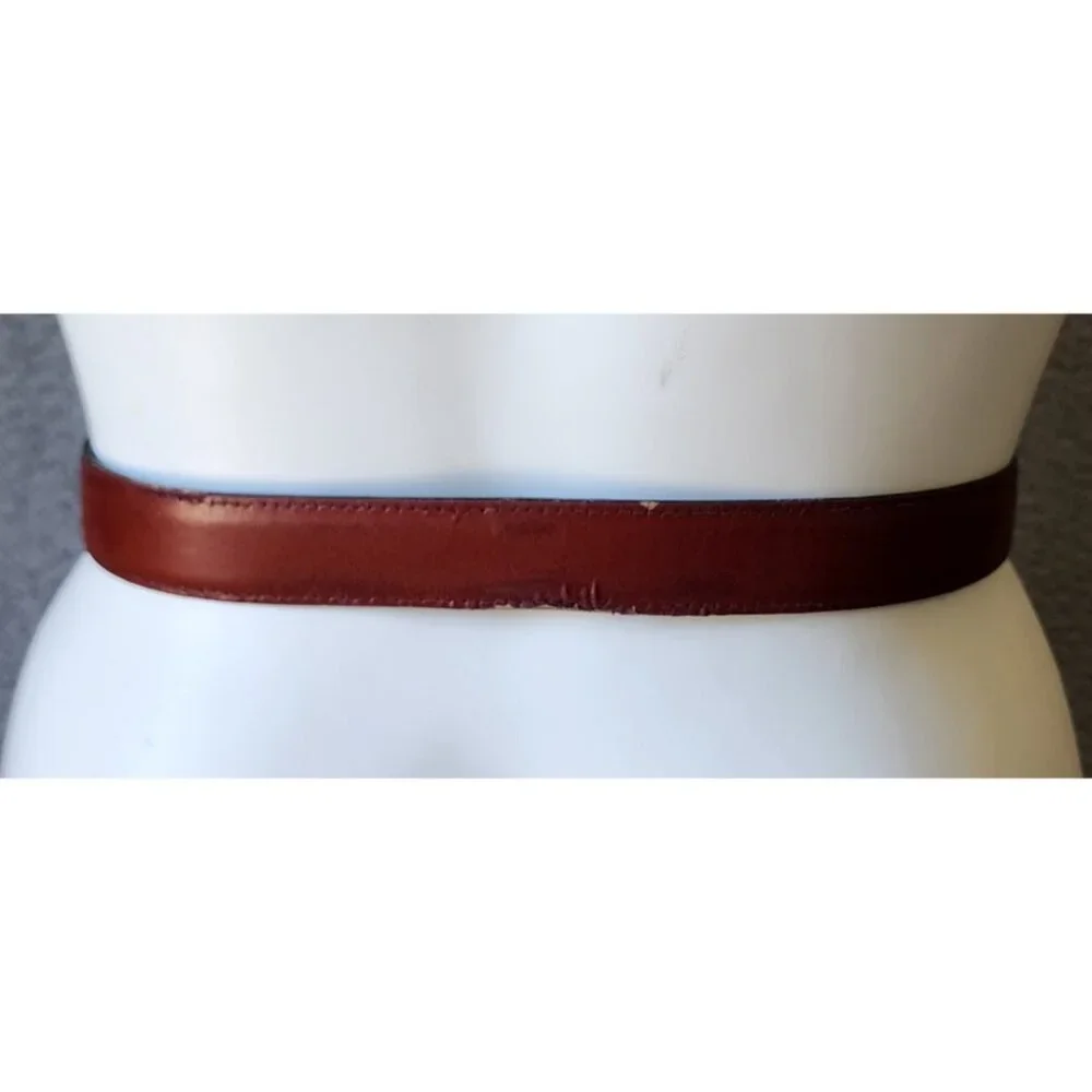Vintage YSL Yves Saint Laurent Black‎ & Brown Reversible Leather Belt 37